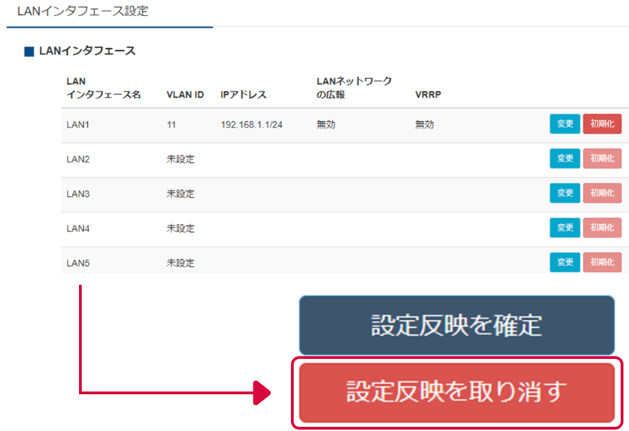 「設定の切り戻しもワンクリック」のイメージ図