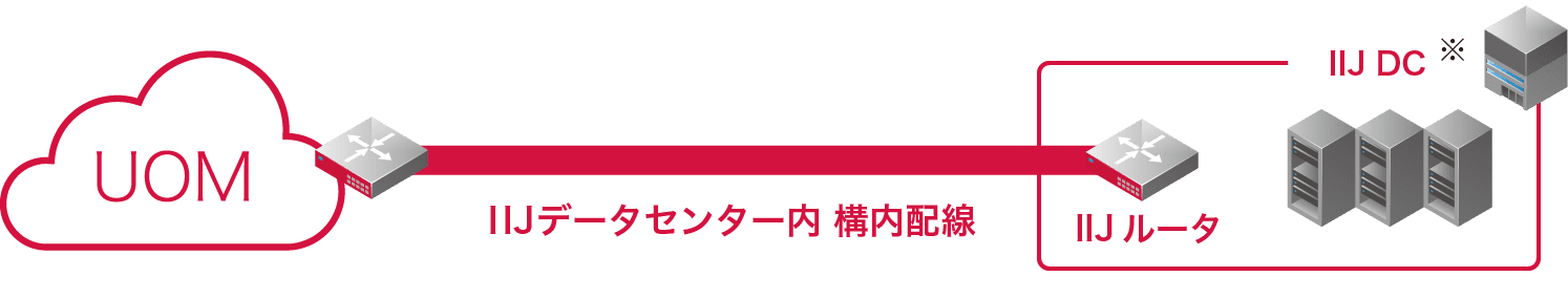 「IIJ DC構内配線接続（拡張リンク）」のイメージ図